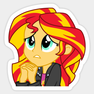 Pleading Sunset Shimmer 2 Sticker